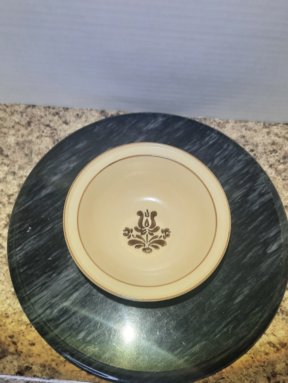 Pfaltzgraff Bowl with Brown Floral Accent